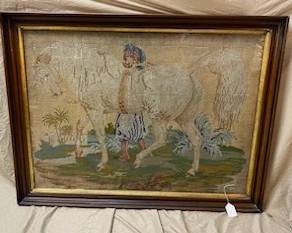 Lg. Framed Needlework- 49 1/2" x 37 1/2" 