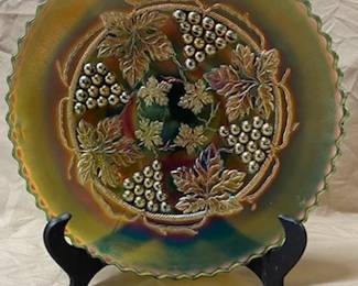 Footed Grape & Cable Plate 