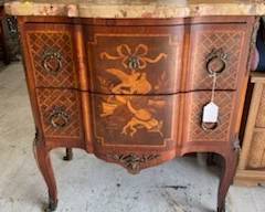 Marble Top Inlaid Chest