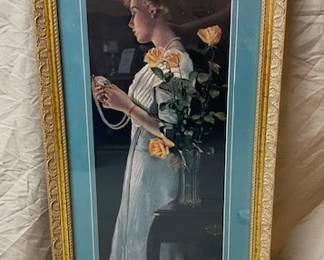 Picture- Lady w/ Yellow Roses 
