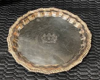 Round Silverplate Tray- WSB 