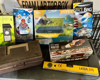 Camping Gear, Fishing Box, Air Mattress, Snow Tube, Space Bags