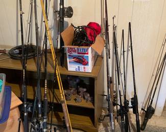 Lots of fishing poles