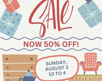 Pastel Colorful Cute Simple Illustration Garage Sale Flyer