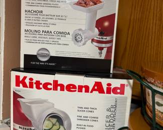Kitchen Aid Food Grinder & Food Slicer Stand Mixer Attachments