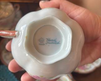 Set of 5 Nippon Floral Hand Painted Teacup & Saucers