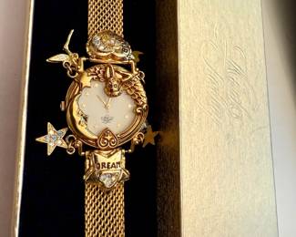 Kirks Folly Angel Time Dream Gold Tone Wristwatch