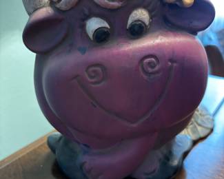 Decorative Ceramic Purple Cow