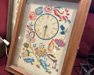 Framed Needlepoint Clocks