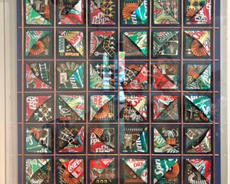 Recycled Soda Can Art in Shadow Box