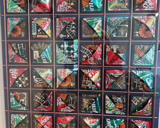 Recycled Soda Can Art in Shadow Box