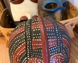 Carved Wood Indonesian Masks