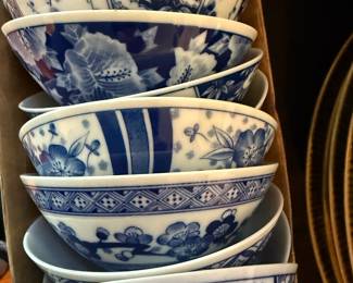 Blue & White Japanese Rice Bowls