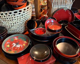 Asian Porcelain Pasta Bowl, Rice Bowls, Sake Cups