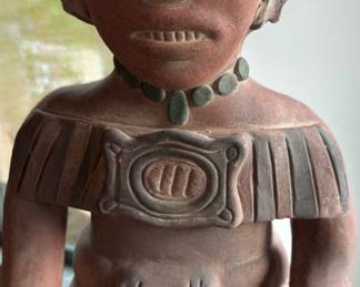 Terra Cotta Idolo Del Sol Mayan Sun God Statue