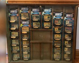Glass Display Case W Matchbox Cars 