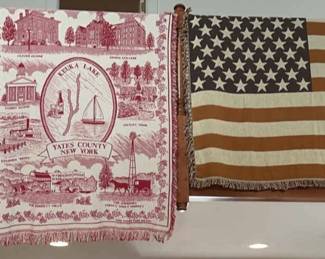 Decorative Throw Blankets W 4 Tapestry Hangers 