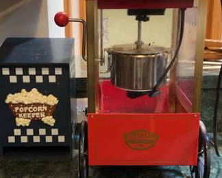 Nostalgia Countertop Electric Popcorn Maker W Wooden Popcorn Box