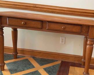 Wooden Two Drawer Entry Table