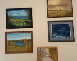 Five Framed Landscape Paintings