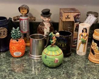 Variety Of Beer Steins 