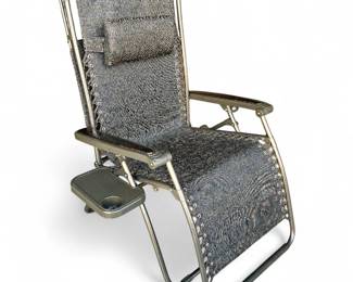 Wide Gravity Free Recliner w/ Canopy & Cup Tray