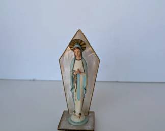 Our Lady of Lourdes Statuette by Lumiplast, Italy
