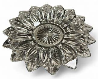 Federal Glass Petal Pattern Glass Platter