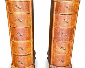 French Provincial Bow-Front Lingerie Chests