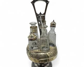 Victorian Silver-Plated Castor Cruet Set