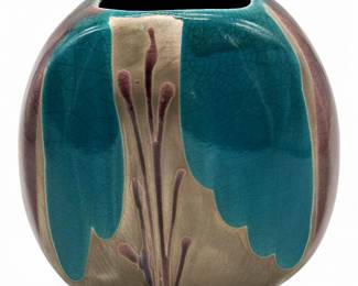 Tony Evans Raku Pottery Vase, California, 1980s – Signed & Numbered
