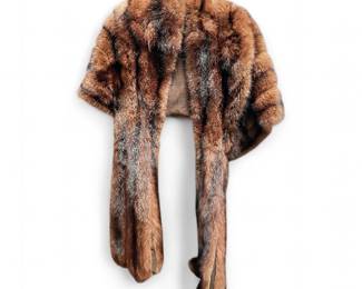Mink Fur Stole w/ Striped Pattern
