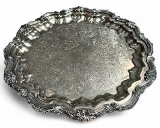 English Silver Mfg Co. Silver-Plated Scallop Tray