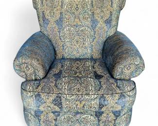 Traditional Upholstered Paisley Armchair