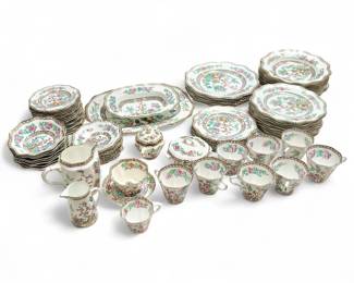 Coalport Indian Tree 77-Piece Tableware Set, 1801-1939
