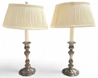 Rococo-Inspired Cast Base Table Lamps
