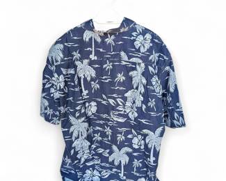 Kahala Palm Tree Hibiscus Cotton Shirt