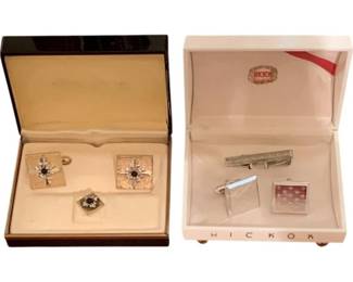 344 - 2 Sets of Cuff Links & Tie Clasps
