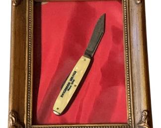 536 - Framed Swicegood Pocket Knife - 9 x 7
