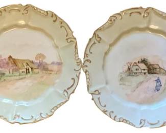 574 - 2 Elite Limoges Plates - 8" round
