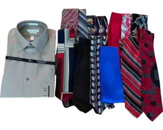 59 - Lot of Assorted Men's Neck Ties & Shirt
