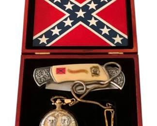 46 - Collectible Pocket Knife & Pocket Watch Set w/ box
