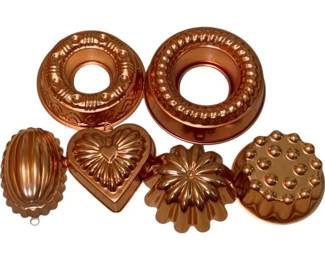 132 - Lot of Assorted Sizes of Copper Molds
