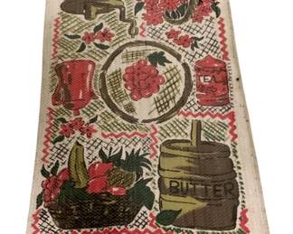 550 - Vintage Kitchen Throw Rug - 45 x 23

