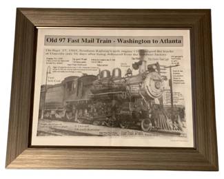 509 - "Old 97 Fast Mail Train" Framed Article 15 x 18
