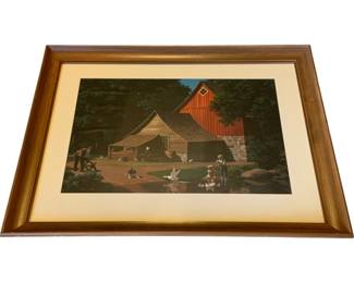 589 - Framed Print, signed - 29 x 35
