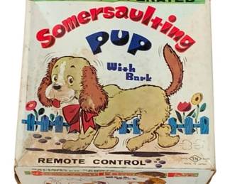 60 - Vintage Somersaulting Pup w/ bark toy used as-is electric/electronic/mechanical item - no guarantee all components, untested
