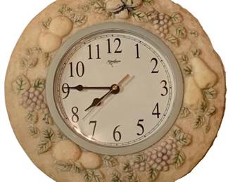 103 - Wall Clock - 12" round used as-is electric/electronic/mechanical item - no guarantee all components, untested

