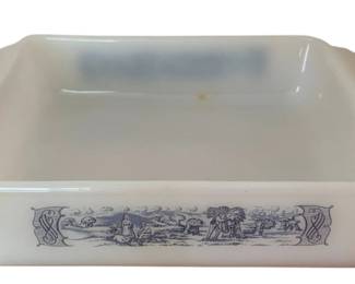 101 - Vintage Royal Ovenware dish "Currier & Ives Blue" 2 x 10 x 9
