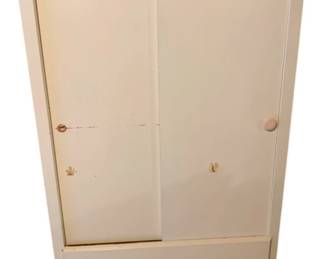 620 - Wood Sliding Door Cabinet/Wardrobe - 60 x 42 x 21
